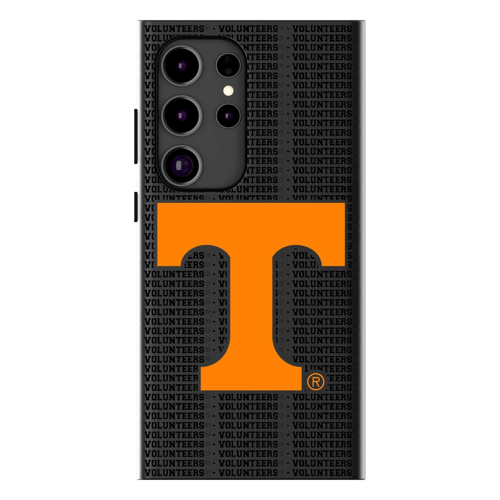 Keyscaper - NCAA - Tennessee Volunteers Text Backdrop Galaxy Magnetic Bump Case - S25 Ultra - Black