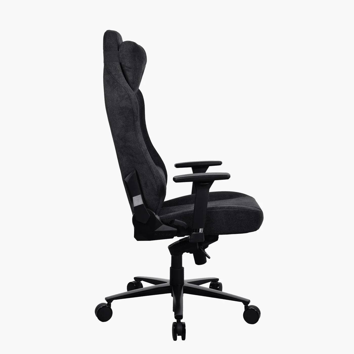 Back. Arozzi - Vernazza Premium Soft Fabric Ergonomic Office/Gaming Chair - Pure Black.