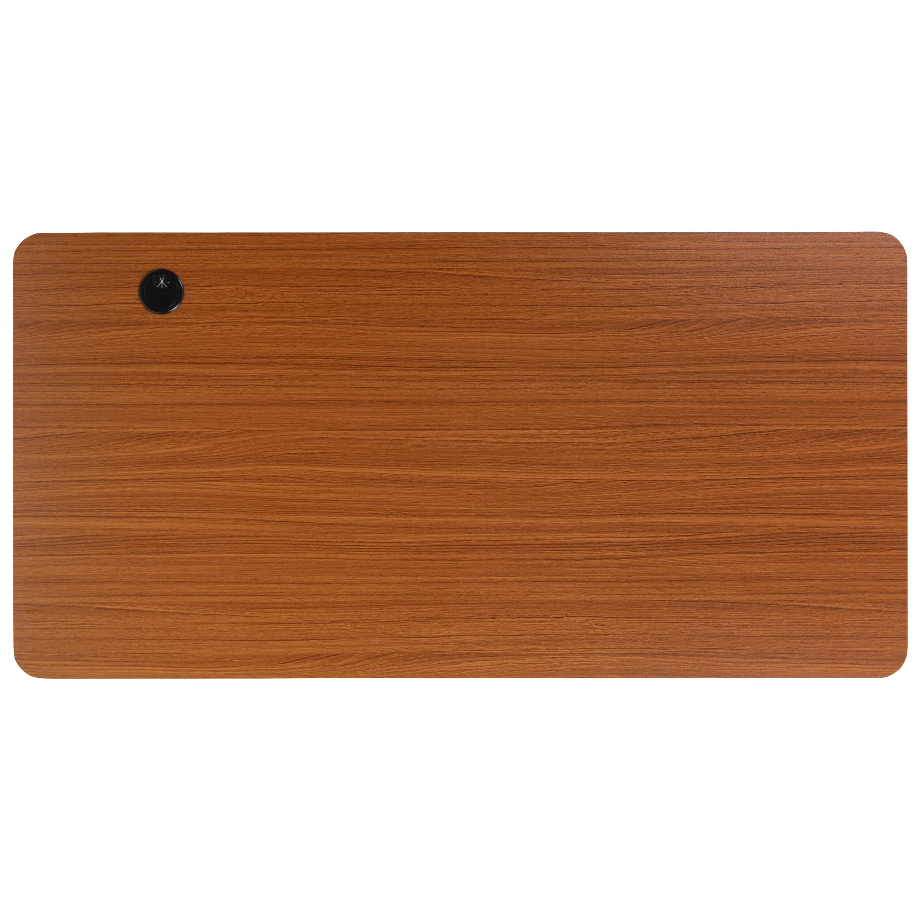 Alt View 9. Emma + Oliver - Electric Height Adjustable Standing Desk - 48" Wide x 24" Deep - Mahogany.