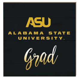 Jardine - Alabama State Hornets 10" x 10" Grad Plaque - Black