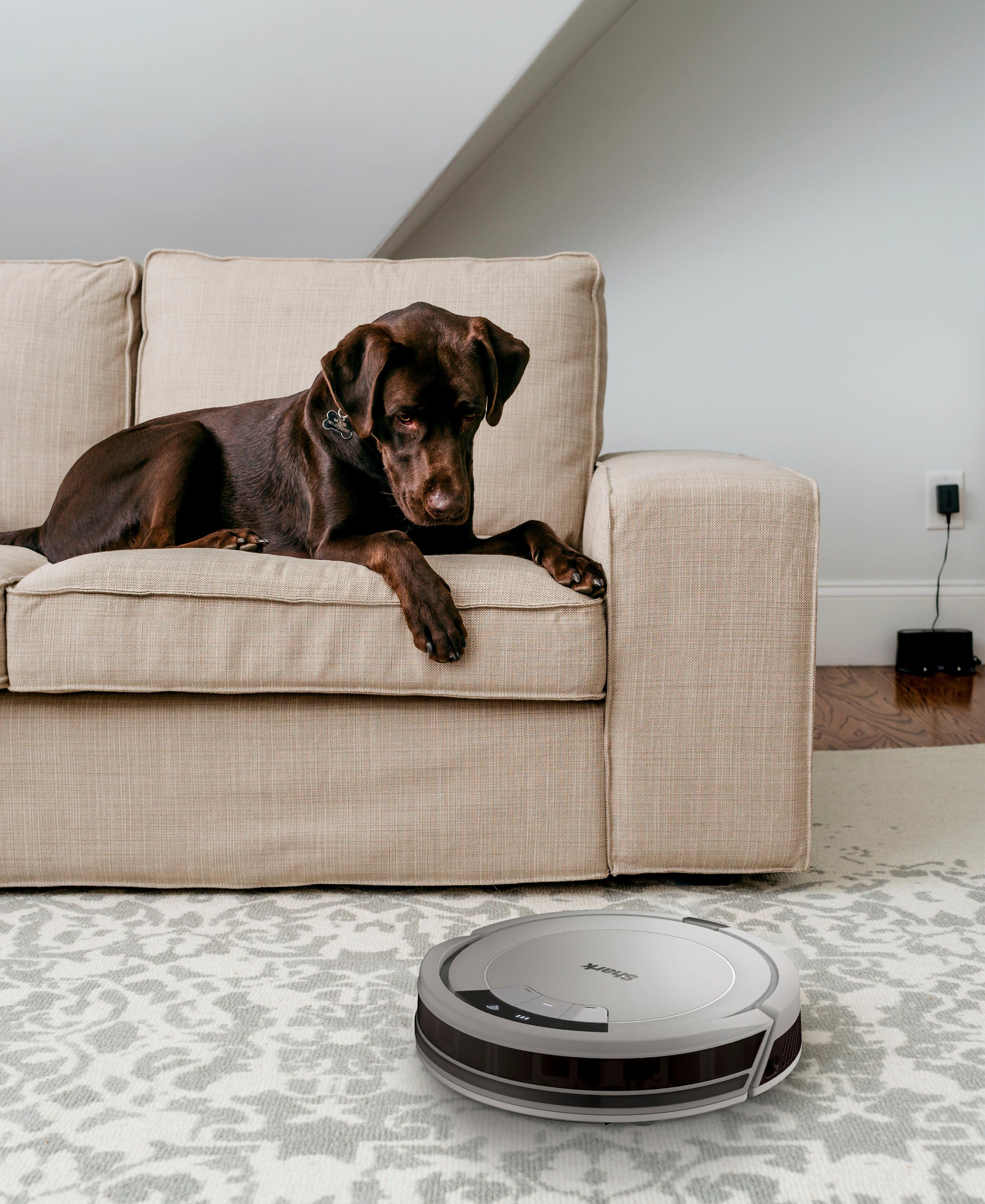 Shark ION Robot Vacuum, Wi-Fi Connected Light Gray RV763 - Best Buy