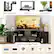 Spacious Storage Space L-Shape Storage Shelf Open Shelf Wide Tabletop Television Video Player Books CDs Vase Potted Plants