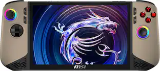 Front. MSI - Claw 8 AI+ A2VM 8" 120Hz FHD 1200P Gaming Handheld- Intel Core Ultra 7-258V - Intel Arc - 32GB - 1TB SSD Console - Black.