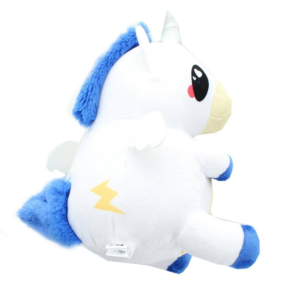 Alt View 1. Seven20 - Glitter Galaxy 12-Inch Blue Hair White UniCow Collectible Plush.