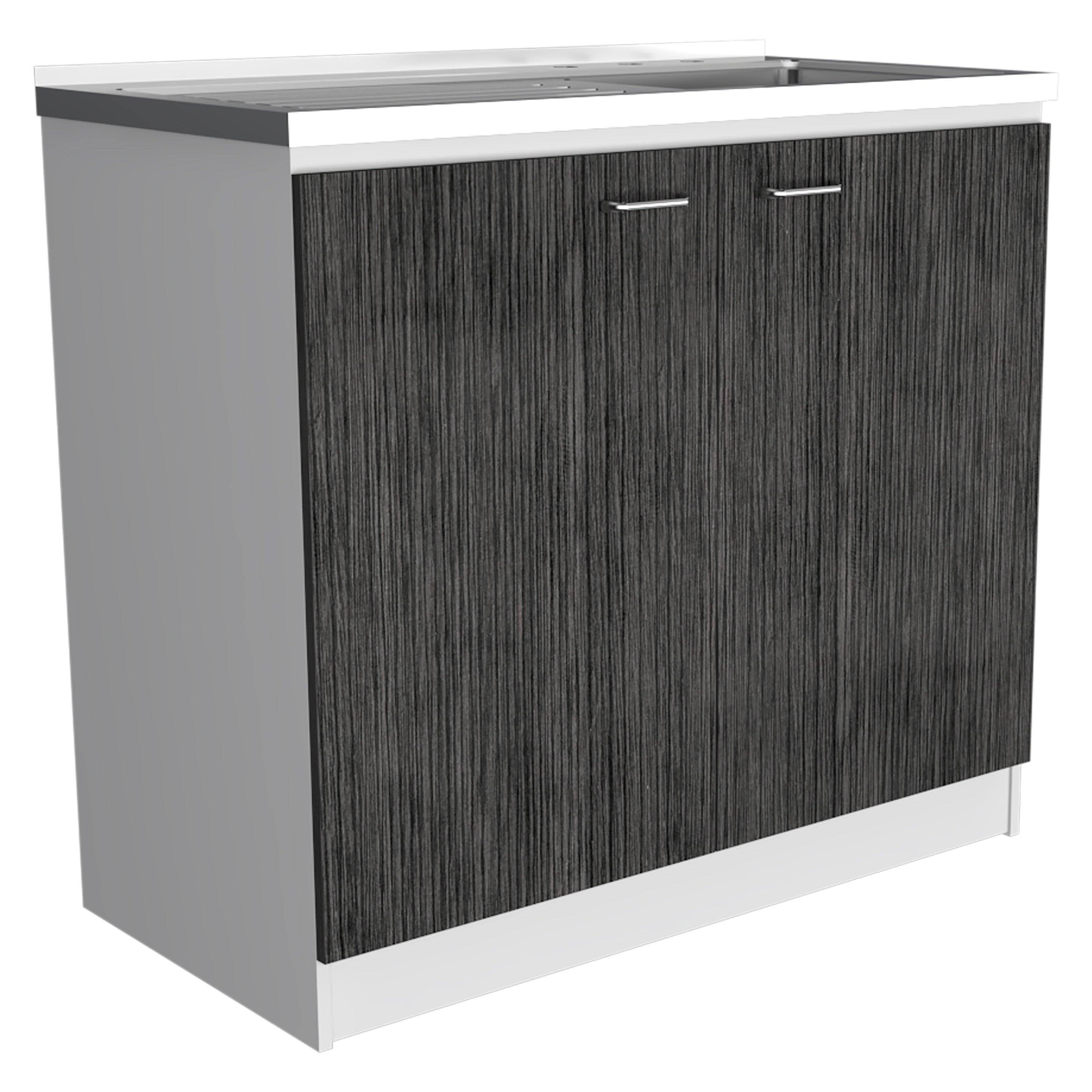 Angle. Treevol Furniture - Utility Sink Vernal,Utility Sink, Double Door - Multi-color.