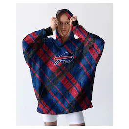 Pegasus - Buffalo Bills 34" x 34" Digital Dash Sherpa Hooded Fan Cape - Multicolor
