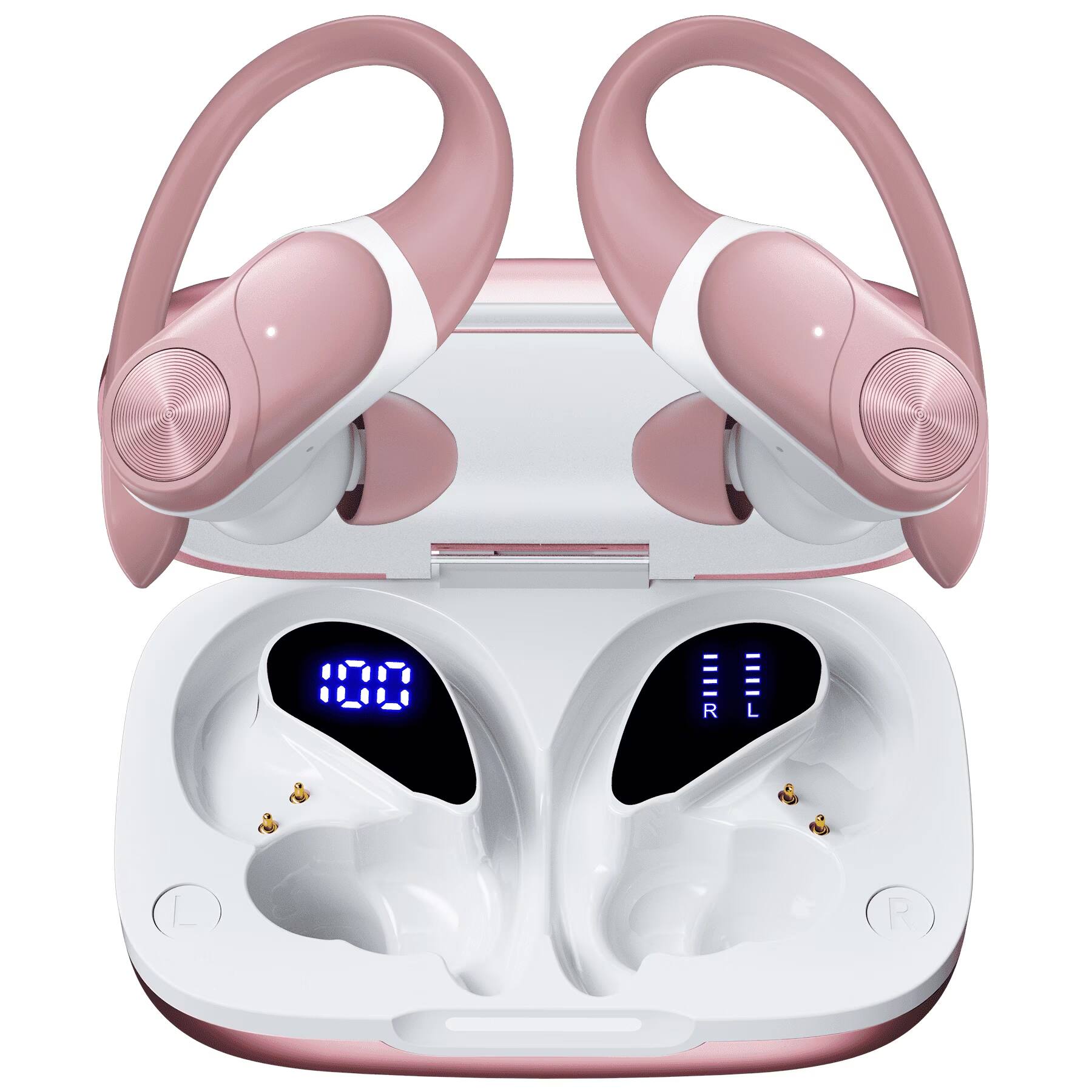 Front. VEAT00L - VEAT00L V6 Bluetooth  Earbuds 88Hrs Playback Sport Ear Buds for iOS Android Cellphone.