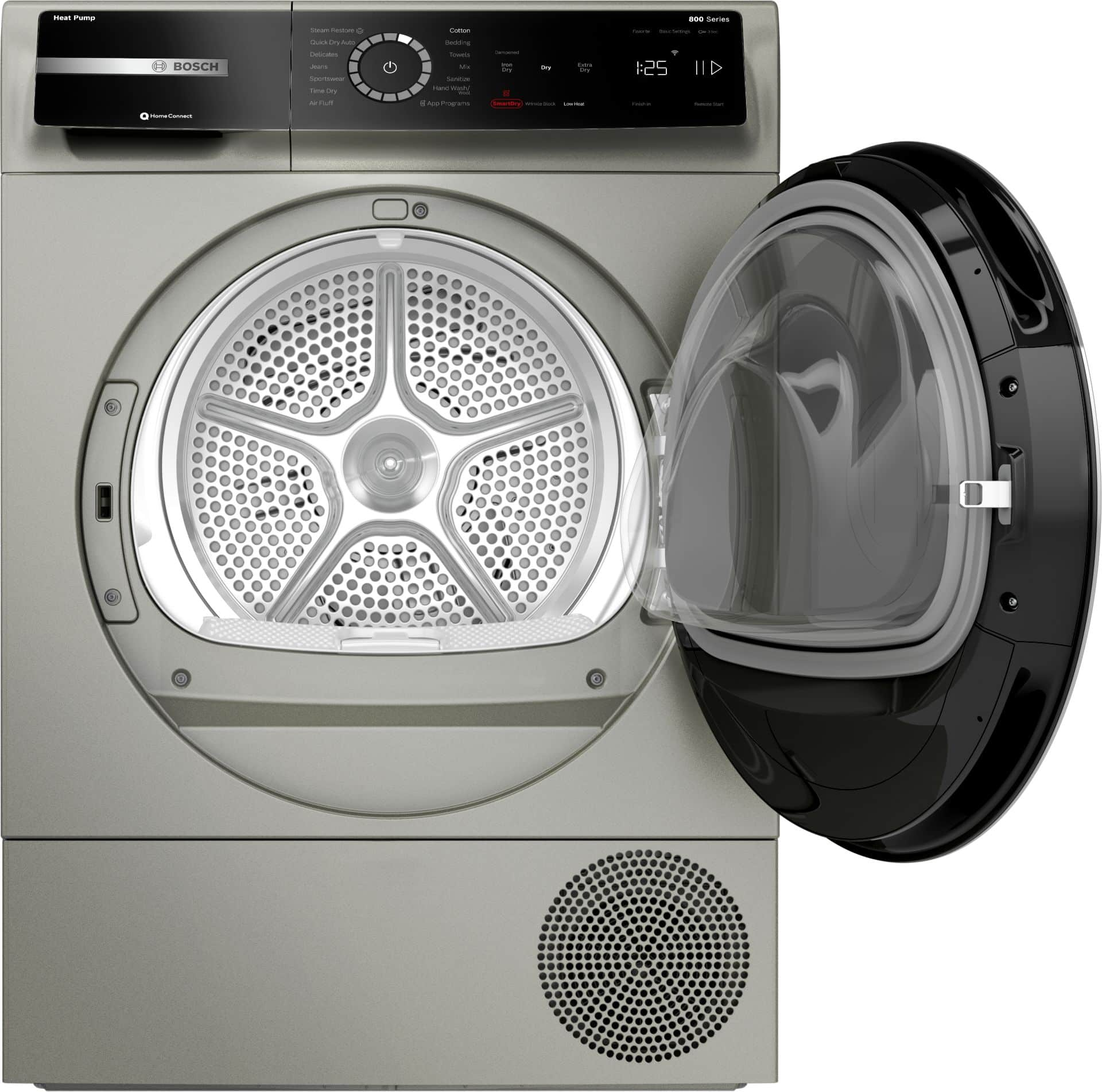 Bosch 800 Series 4 Cu. Ft. Stackable Smart Electric Dryer with Steam ...