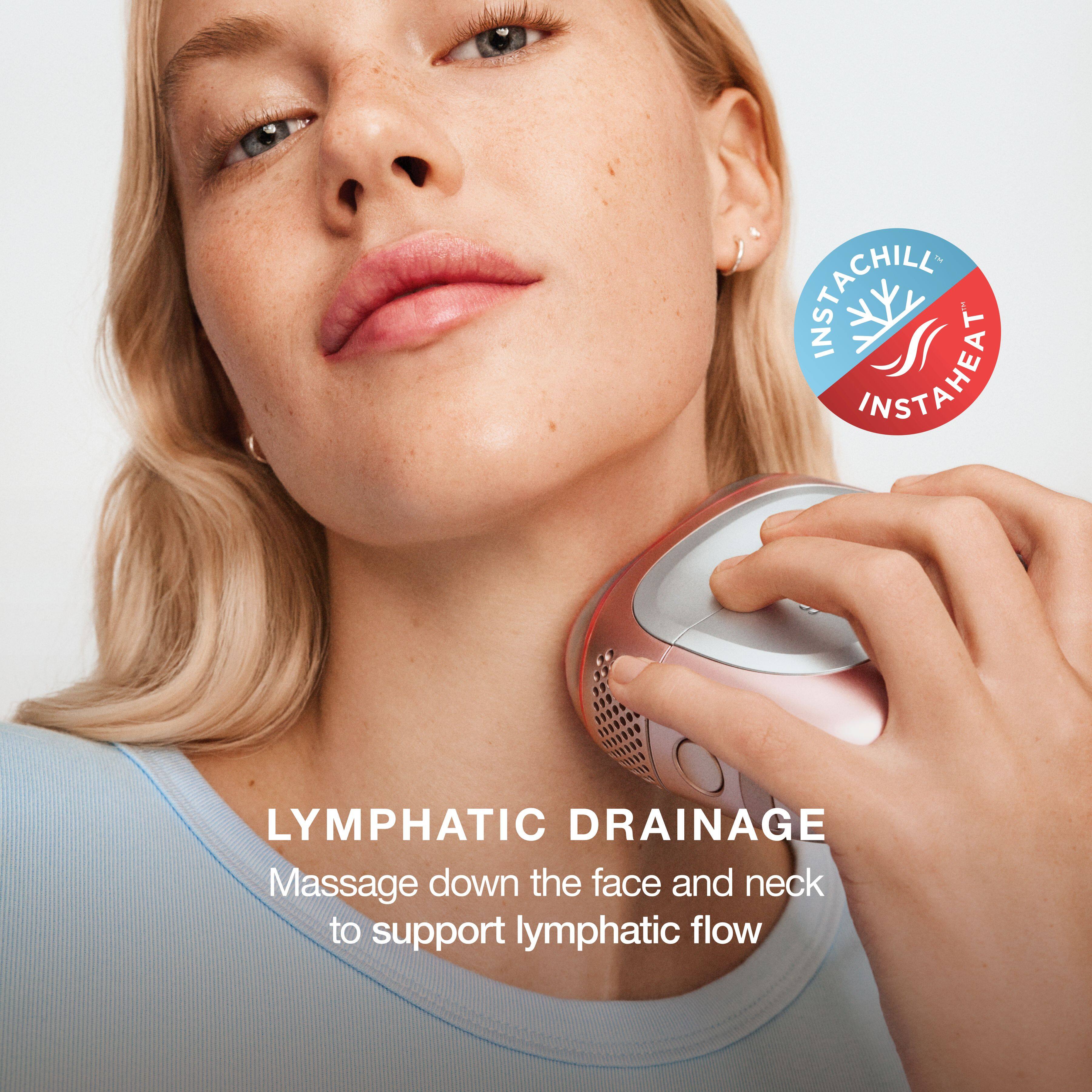 INSTACHILL INSTAHEAT

LYMPHATIC DRAINAGE
Massage down the face and neck to support lymphatic flow