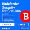 Bitdefender Security for Creators
Basic Edition
- Round the clock account monitoring
- Anti-scam email protection
- World's top prevention and detection tech
- Account recovery assistance
- Protects one account per platform: YouTube, Instagram, Facebook
1 ACCOUNT
1 YEAR
DIGITAL DOWNLOAD
iOS