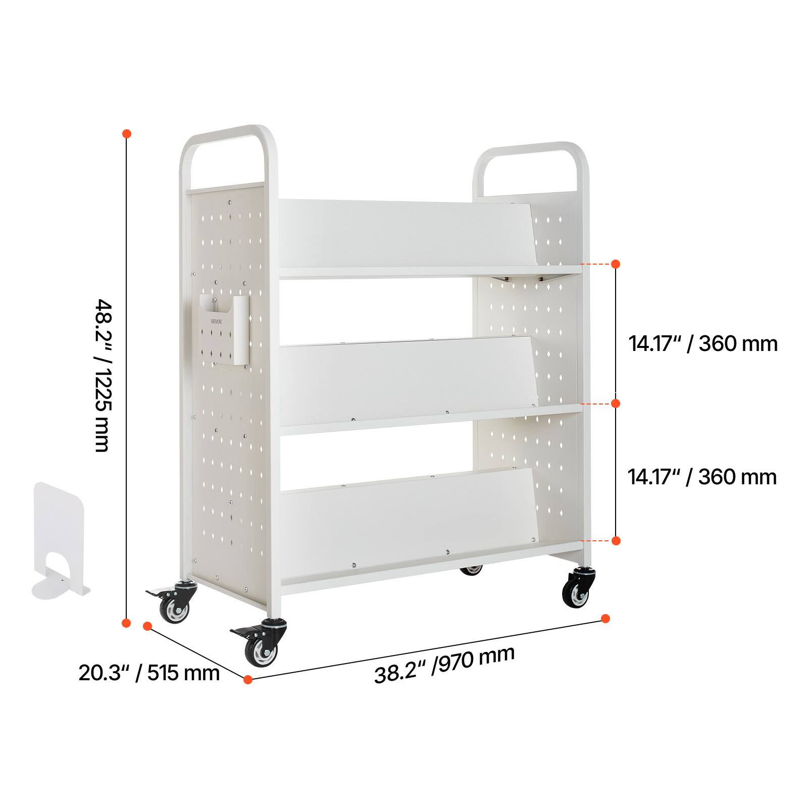 48.2" / 1225 mm  
14.17" / 360 mm  
14.17" / 360 mm  
20.3" / 515 mm  
38.2" / 970 mm