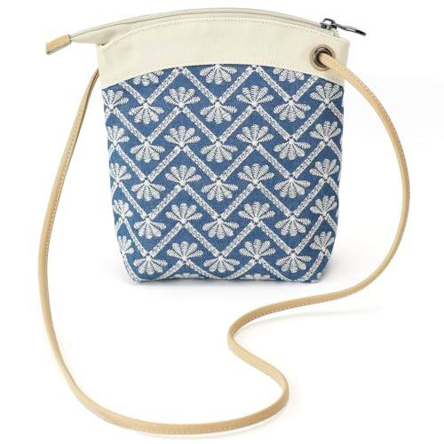 Front. Vulpecula Spade - Cell Phone Crossbody Bags For Women - Blue.