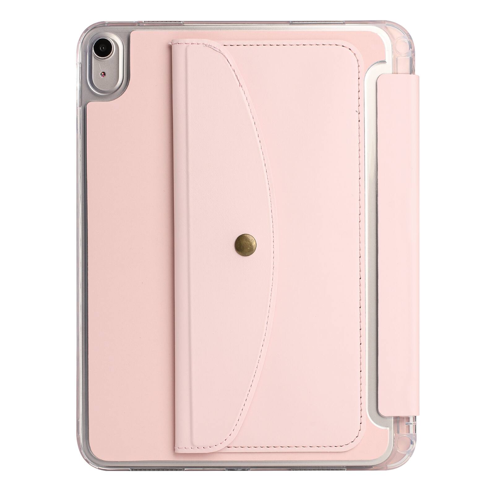 Alt View 6. Dteck - for Apple iPad (A16) 11" 2025 & iPad 10th Gen 2022 Y-Fold Tablet Case,Shockproof Cover with Wallet Pockets & Pen Holder - Pink.