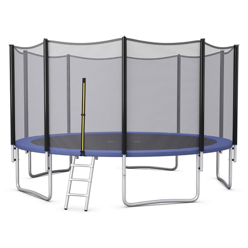 Angle. Kadyn - 8/10/12/14/15/16 Feet Outdoor Trampoline Bounce Combo with Safety Closure Net Ladder-16 ft.