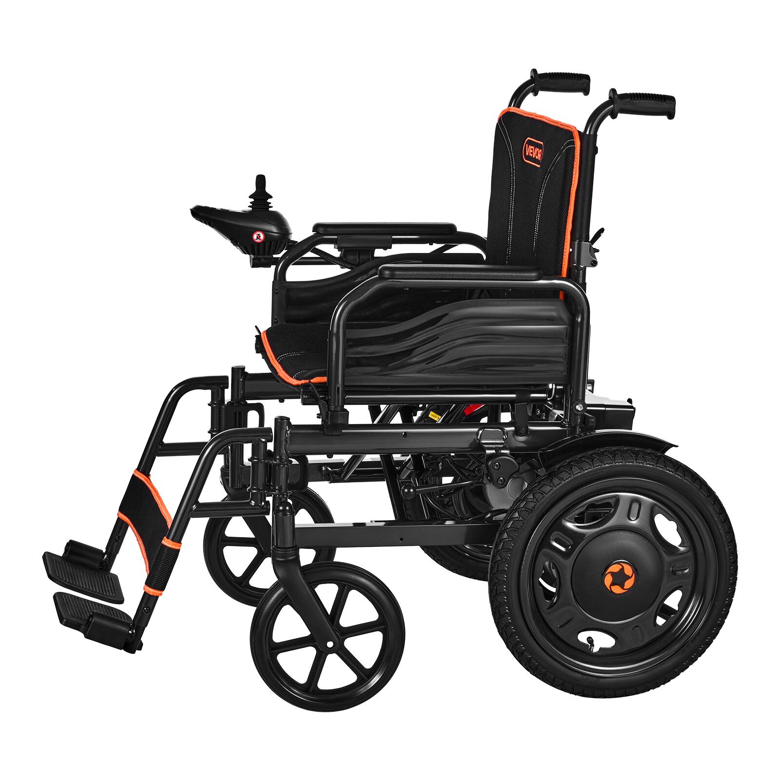 Alt View 5. VEVOR - Electric Wheelchair for Adults, 265lbs Capacity, Foldable & Lightweight Motorized Wheelchair, 13-Mile Long Travel Range - Black.