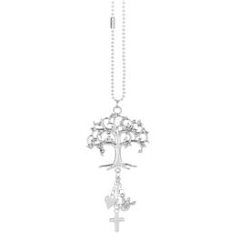 Ganz - Tree of Life Zinc Metal Car Charm with Chain - Silver