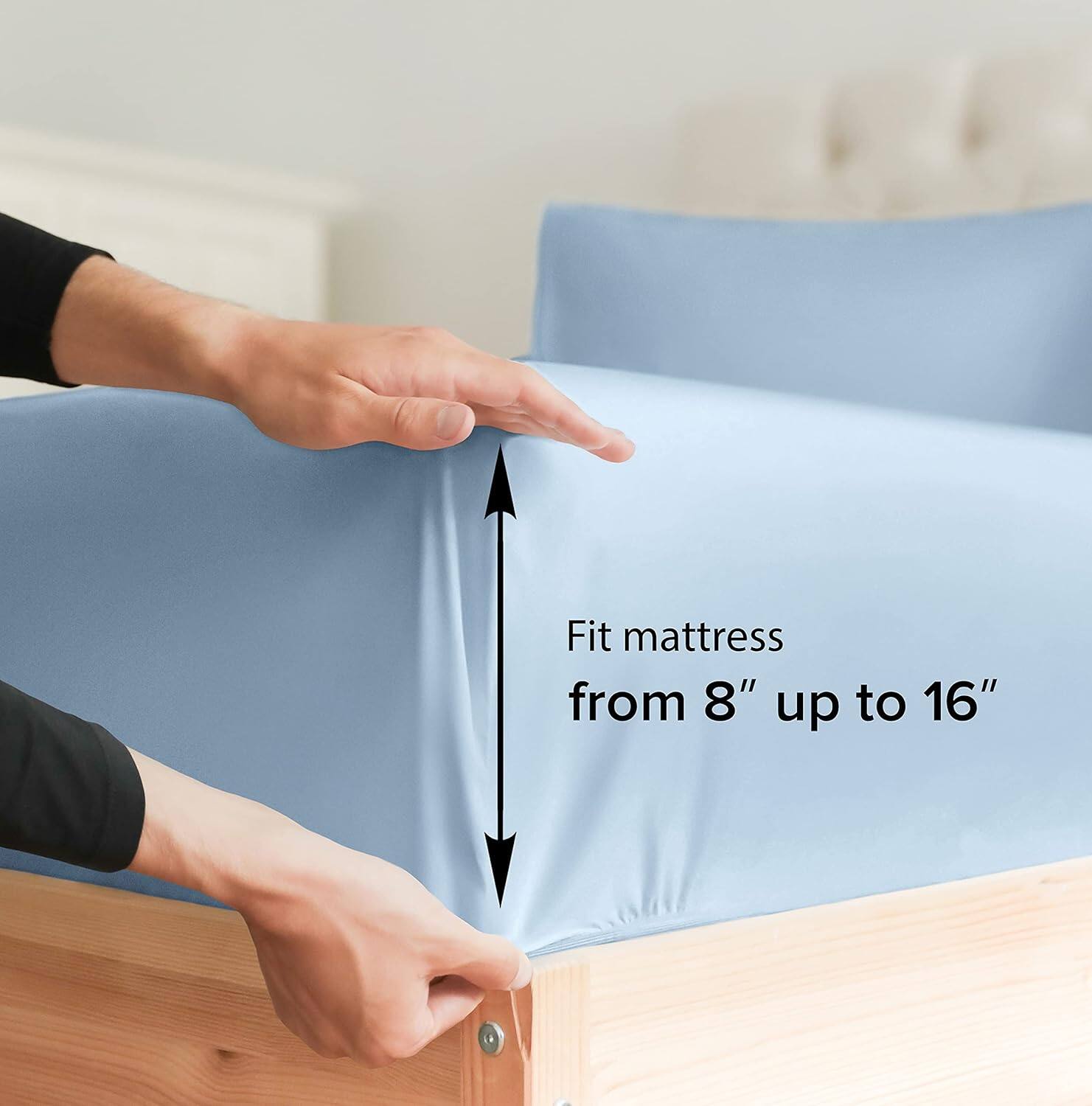 Fit mattress from 8" up to 16"