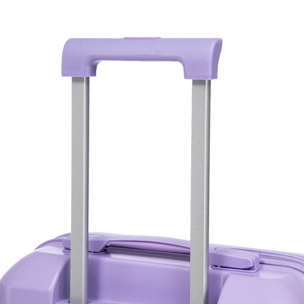 Alt View 7. Ropilly - 2 Piece Luggage Set 20 Inch Carry On Suitcase with 14 Inch Cosmetic Case ABS Hard Shell Spinner Wheels - Blue, Purple.