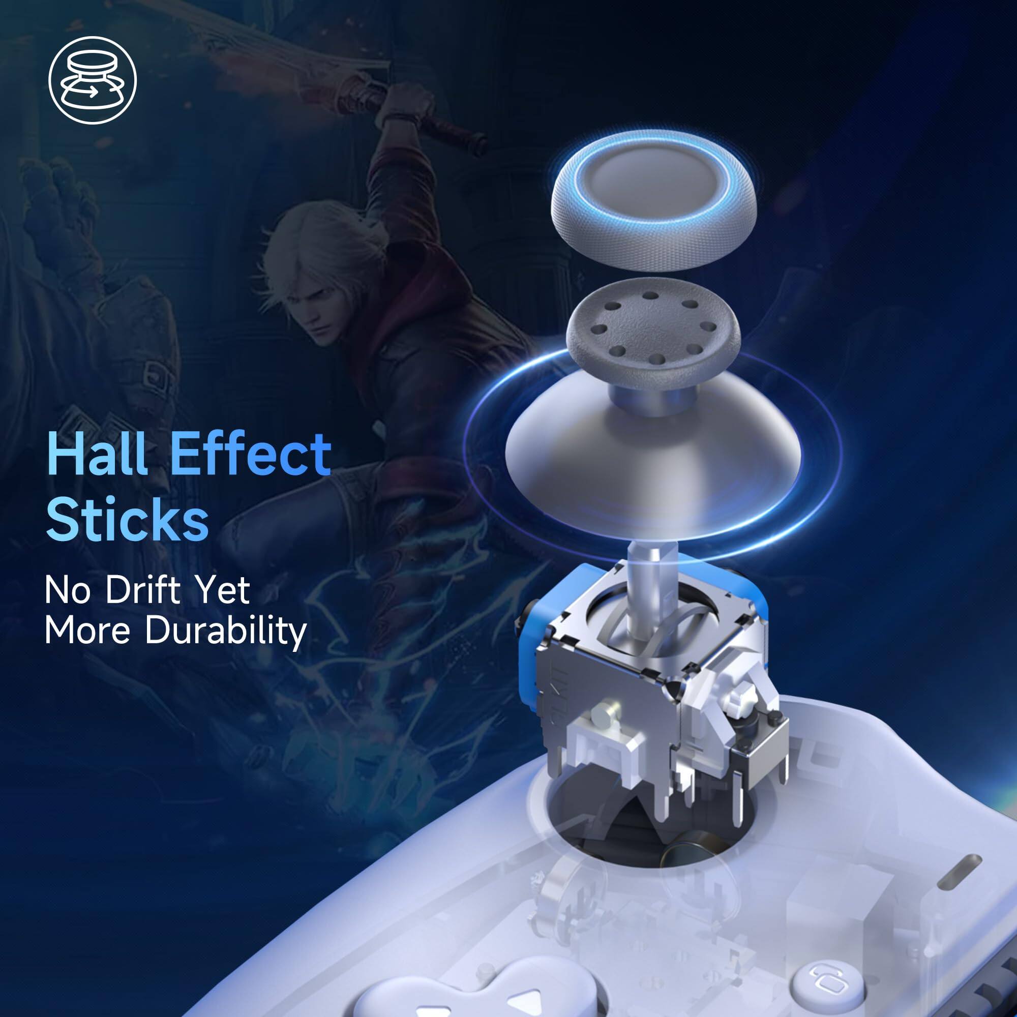 Hall Effect Sticks  
No Drift Yet More Durability