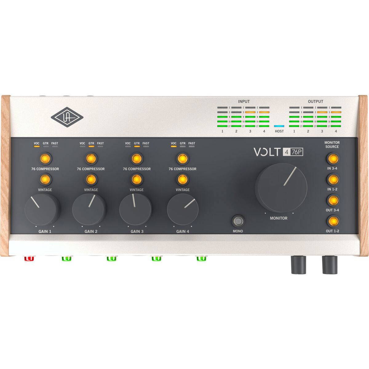 INPUT OUTPUT  
LA - - - - .  
9 2 - - - 1 I . - a . 4  
HOST - - - . - . 2 - - - 2 3 - - - - 4  
VOC G FAST VOC SIR FAST  
Gia EAST VK GIR FASI  
VOLT 4 76P  
MONITOR SOURCE  
76 COMPRESSOR 76 COMPRESSOR 76 COMPRESSOR 76 COMPRESSOR  
IN 3-4 VINTAGE VINTAGE VINTAGE VINTAGE  
IN 1-2 OUT 3-4  
MONITOR GAIN 1 GAIN 2 GAIN 3 GAIN & MONO OUT 1.2  
LU LU LU LU
