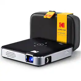 Kodak - Luma 150 Pico Projector, Rechargeable Ultra Mini Projector with Travel Case - Black