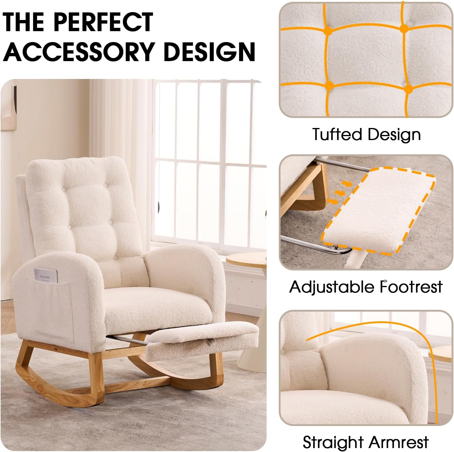 THE PERFECT ACCESSORY DESIGN

- Tufted Design
- Adjustable Footrest
- Straight Armrest