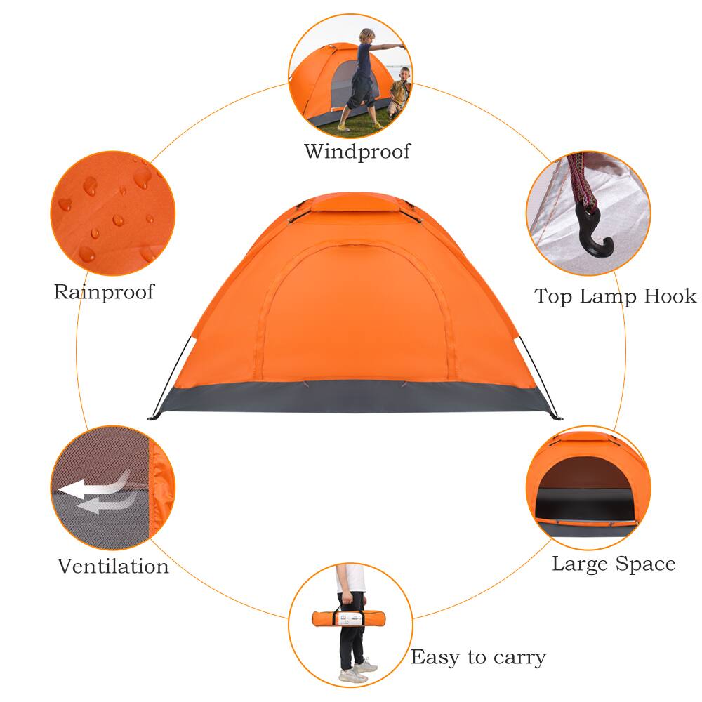 Windproof, Rainproof, Top Lamp Hook, Ventilation, Large Space, Easy to carry