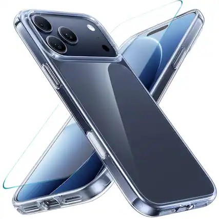Front. Kitcheniva - Shockproof Rugged Bumper Tempered Glass For iPhone Air Clear - Clear.