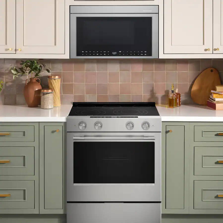 KitchenAid 30 in. Wide 5 elements 5.3 cu. ft. Smart Slide In Electric ...