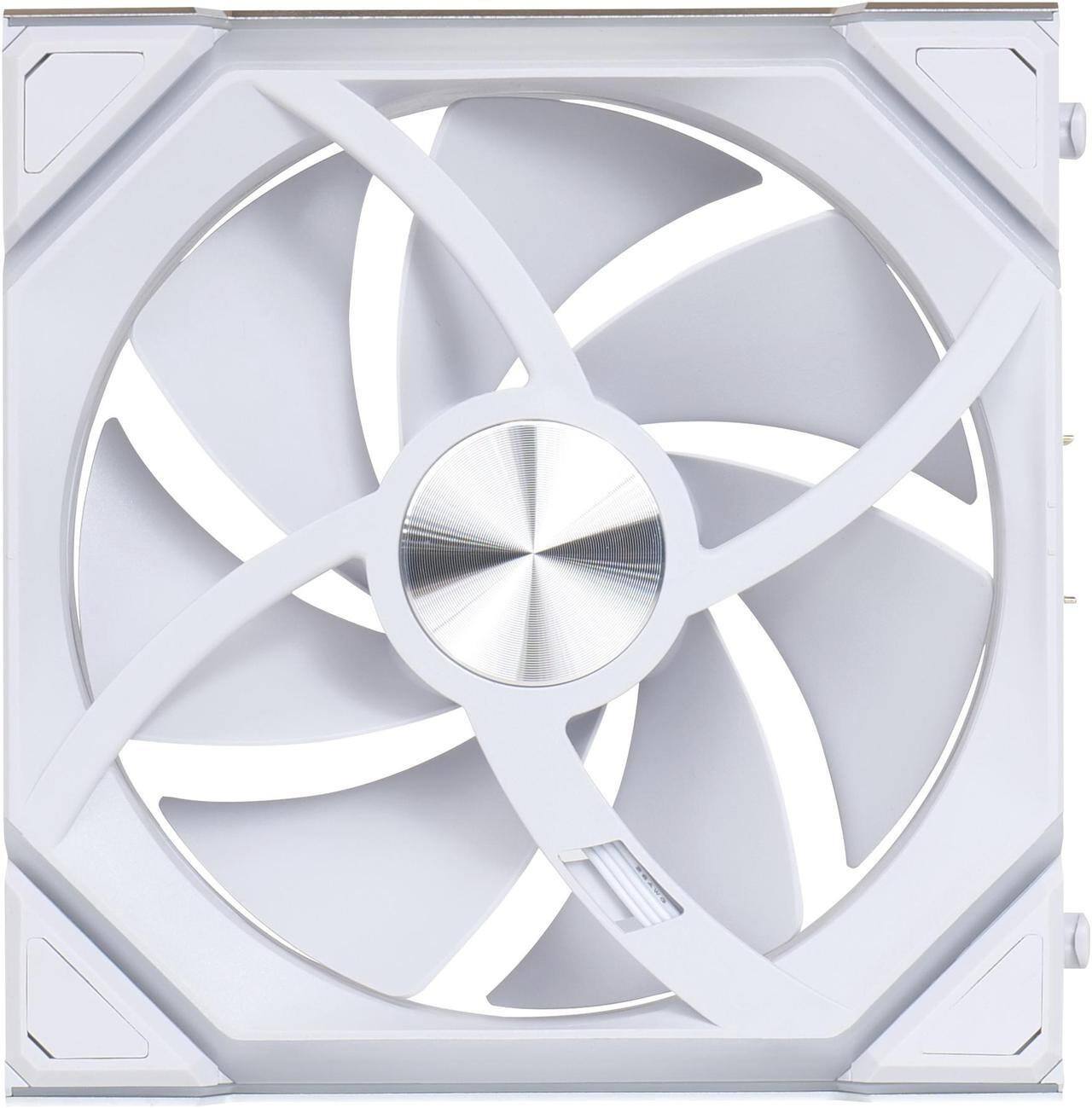 Left. Lian Li - UNI FAN SL Wireless 120mm ARGB Case Fan Single - White.