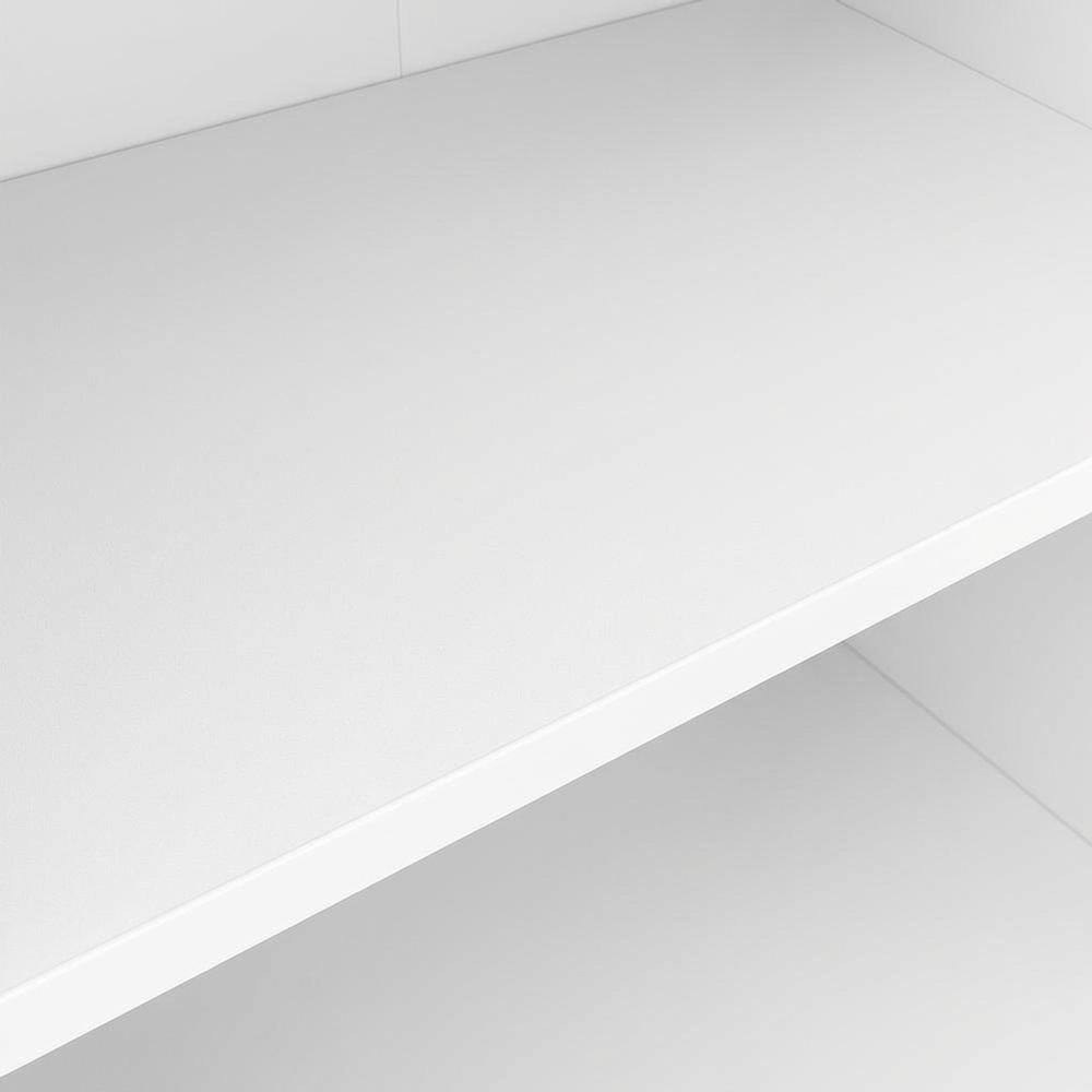 Alt View 1. FurniFact - White 5-Tier Adjustable Shelf Bookcase with Wooden Construction - White.
