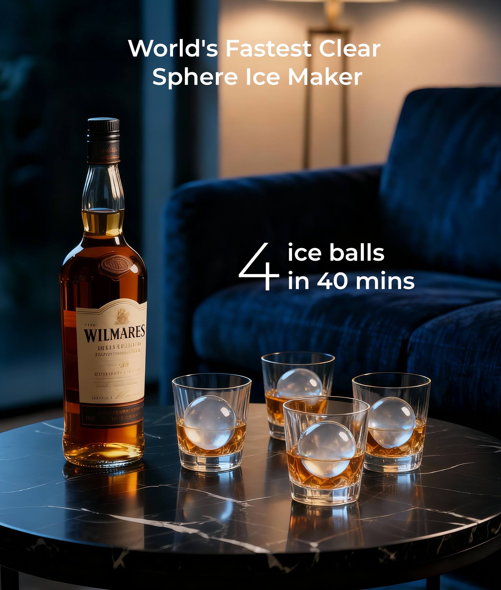World's Fastest Clear Sphere Ice Maker

4 ice balls in 40 mins

WILMARES