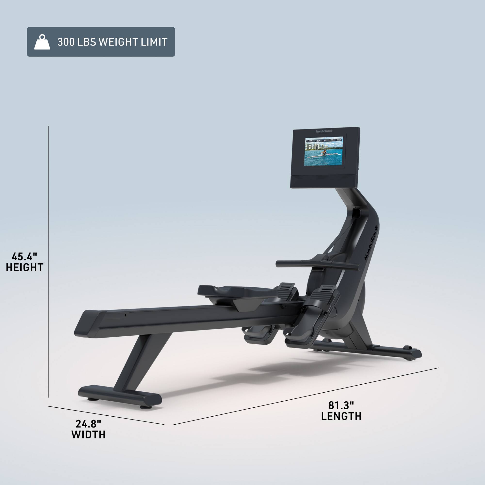 300 LBS WEIGHT LIMIT  
45.4" HEIGHT  
24.8" WIDTH  
81.3" LENGTH