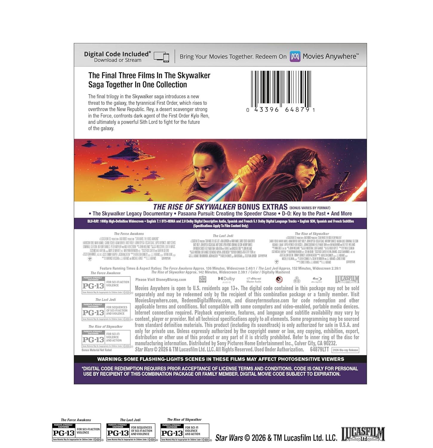 Alt View 1. Star Wars: Sequel Trilogy   - BLU-RAY.