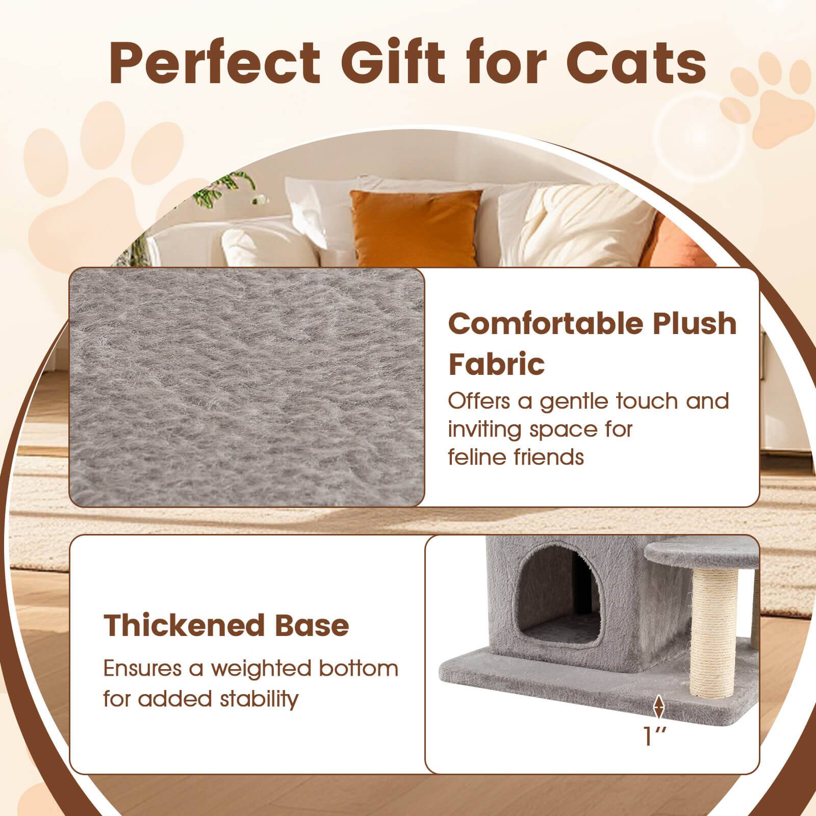 Perfect Gift for Cats

Comfortable Plush Fabric  
Offers a gentle touch and inviting space for feline friends

Thickened Base  
Ensures a weighted bottom for added stability