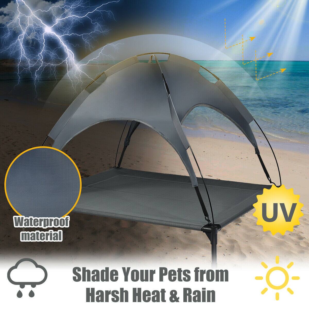 Waterproof material  
UV Shade Your Pets from Harsh Heat & Rain