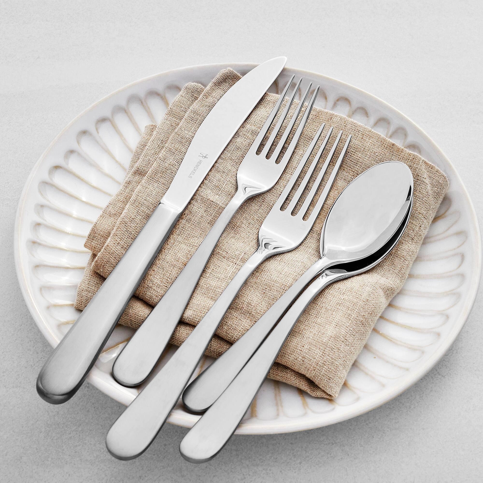 Alt View 2. Henckels - Henckels Lucena 65-pc 18/10 Stainless Steel Flatware Set - Stainless Steel.