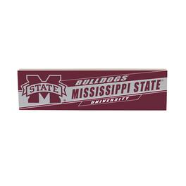 Evergreen Enterprises - Mississippi State Bulldogs 5" x 18" Shadow Logo Wood Mantle Sign - Multicolor