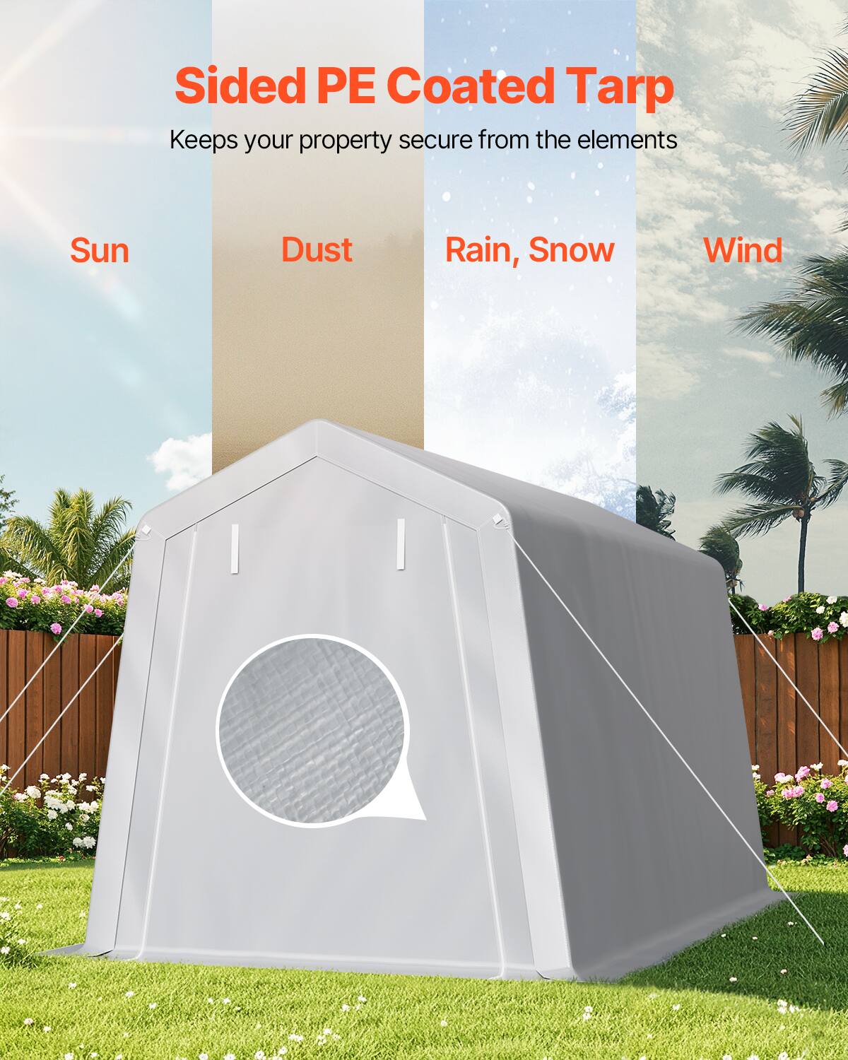 Sided PE Coated Tarp, Keeps your property secure from the elements, Sun, Dust, Rain, Snow, Wind