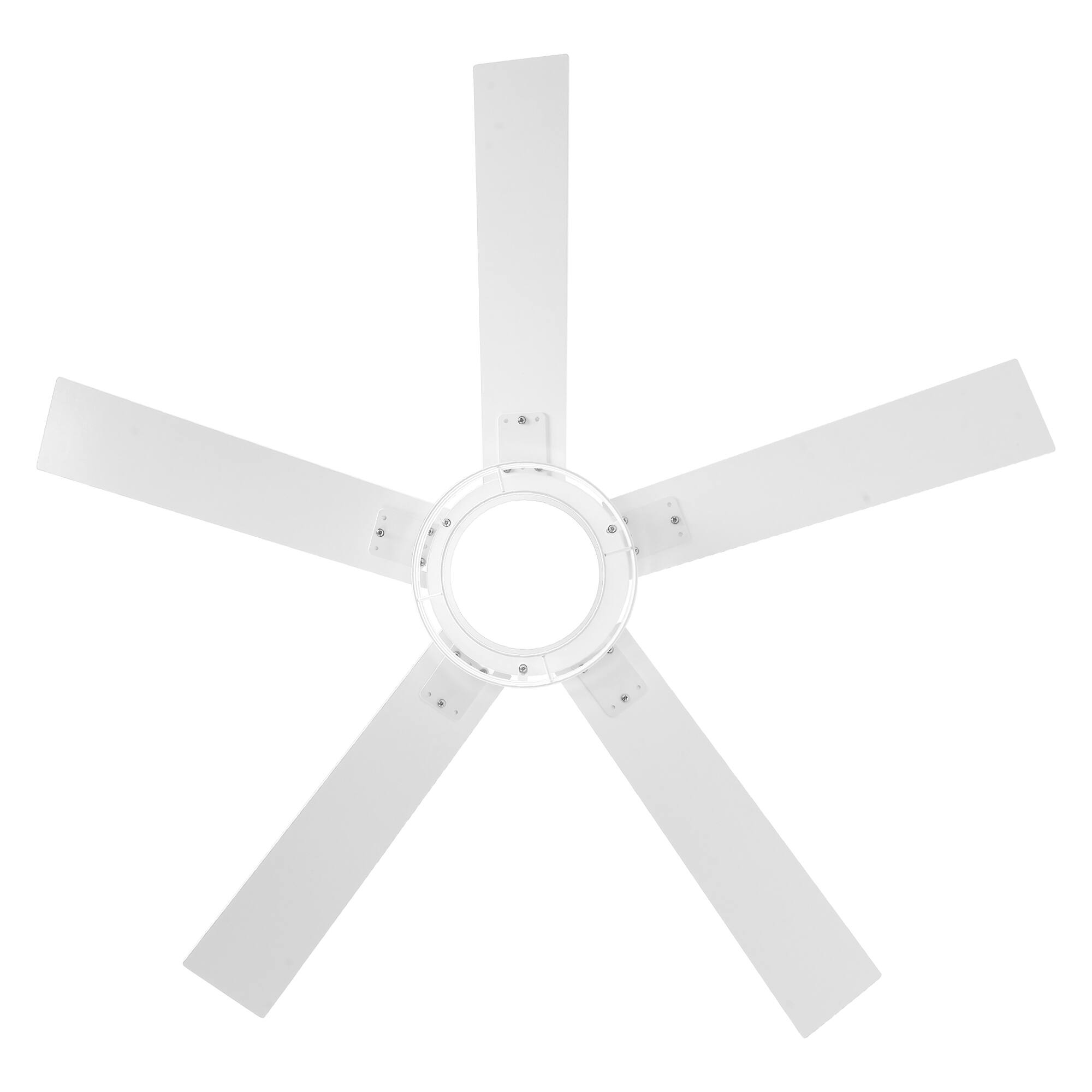 Alt View 5. Parrot Uncle - 52" Industrial White Metal Caged Ceiling Fan with Light and Remote - White.
