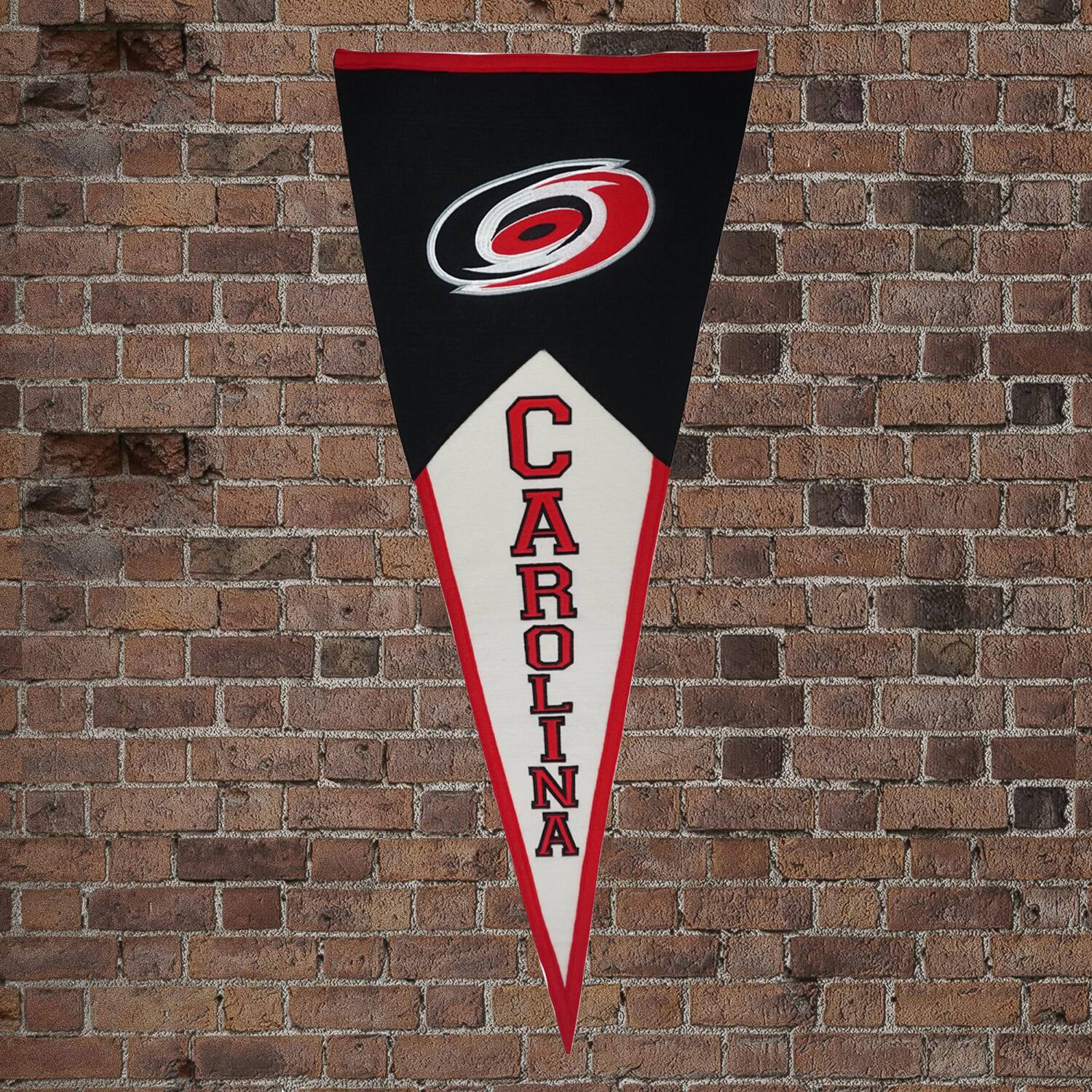 Alt View 5. Winning Streak Sports - Carolina Hurricanes NHL GIANT SIZE 17x40 Classic Wool Pennant (BUNCH of JERKS) - Multi.