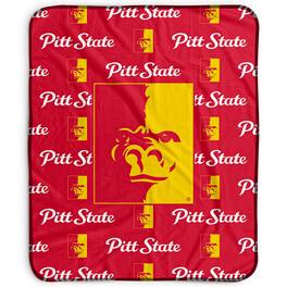 Pegasus - Pittsburg State Gorillas 50" x 60" Repeat Wordmark Fleece Blanket - Multicolor