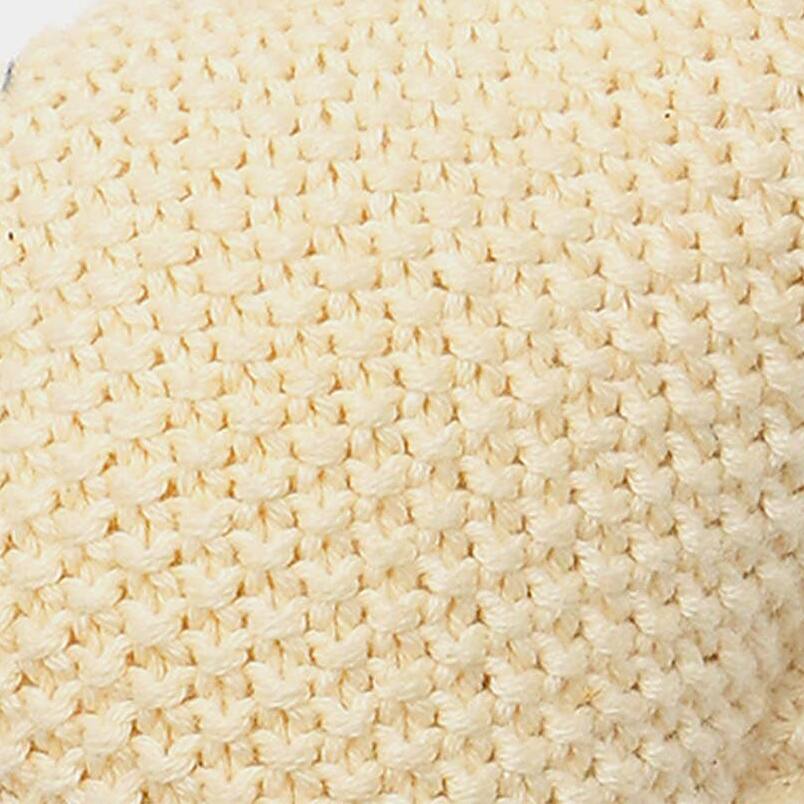 Back. Siljoy - Handmade Cotton Knitted Seahorse Plush Toy, Hypoallergenic, Ocean Themed, Safe for All Ages - Off White.