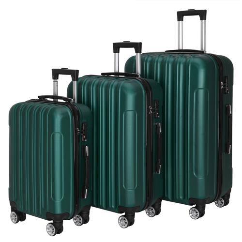 Alt View 2. Winado - 20"/24"/28" 3 Piece Trolley Carry On ABS Luggage Lightweight Hardside Suitcase Set Spinner Wheels & TSA Lock for Travel - Green.