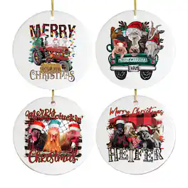 OrnamentallyYou - Christmas on a Farm Ornament Bundle - Multi-colored