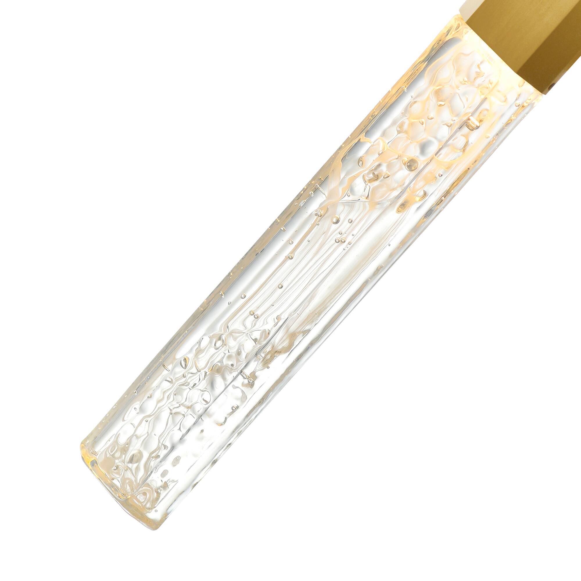 Alt View 1. CWI Lighting - Greta Integrated LED Brass Mini Pendant - Brass.