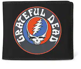 PopMarket - Grateful Dead - Rocksax - Grateful Dead - Logo - Wallet with Coin Pocket (Black) - Multicolor