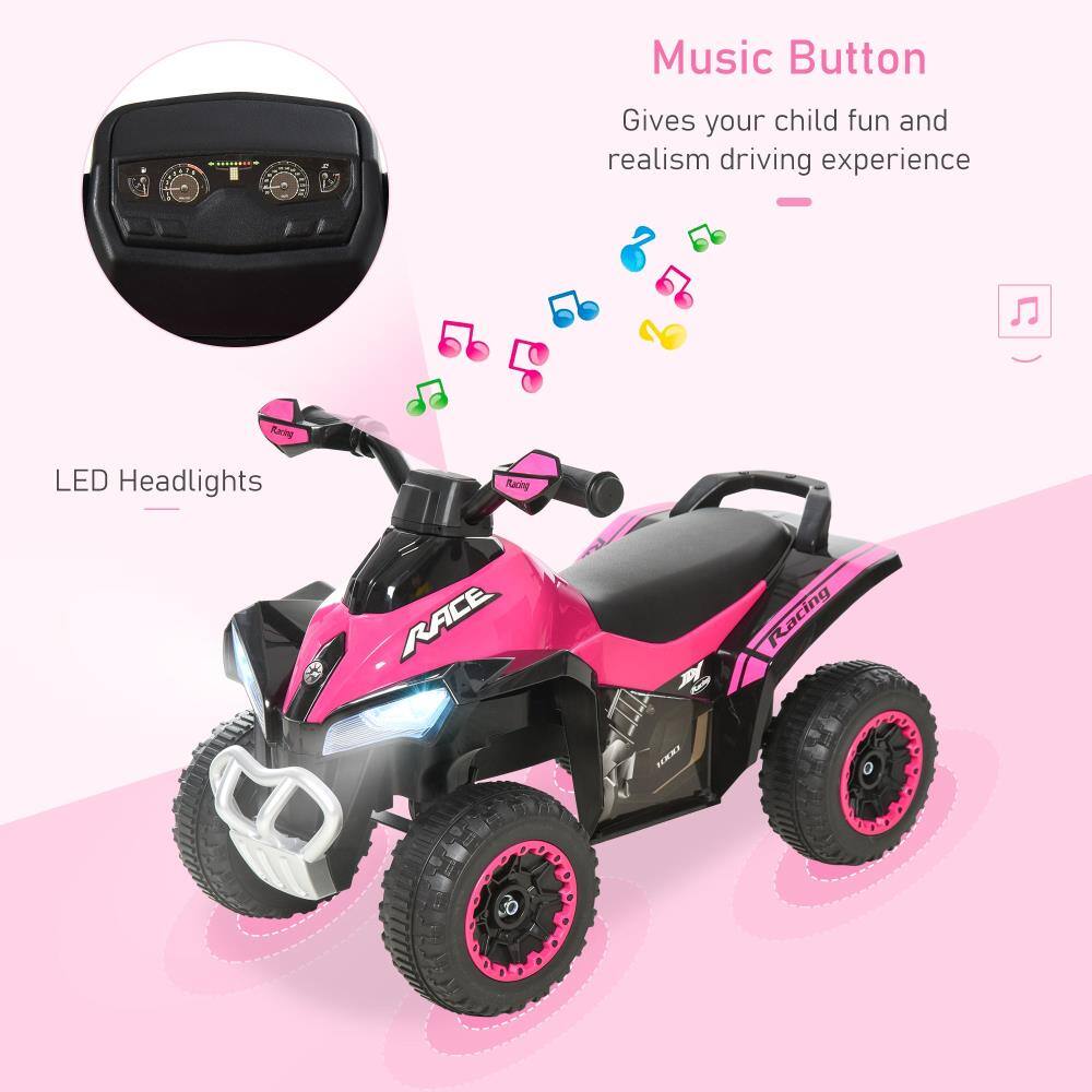 Music Button  
Gives your child fun and realism driving experience  

LED Headlights  

Racing  
RACE