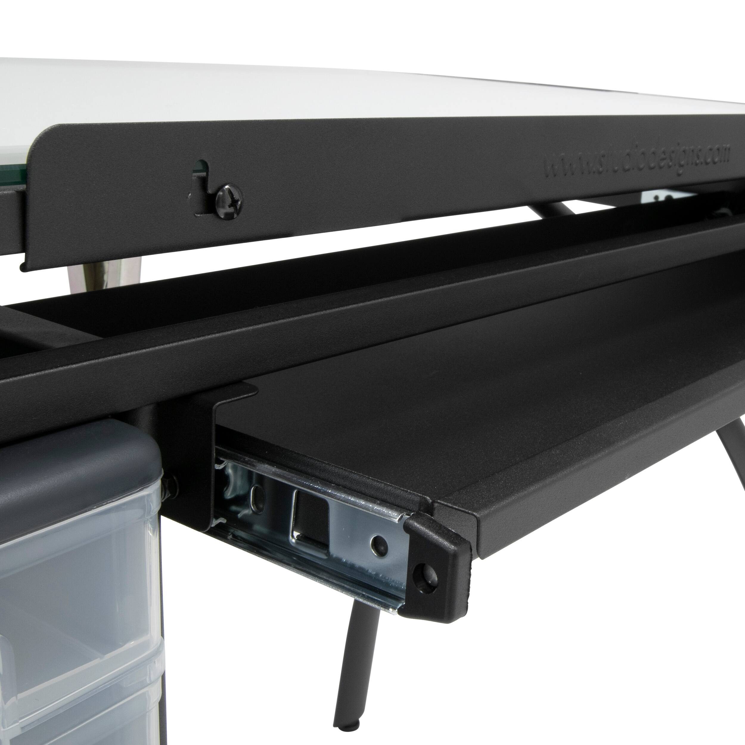 Alt View 19. Studio Designs - Futura Light Table for Artists and Drawing - Black / Clear Glass.