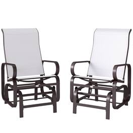 Outsunny - Lounger Chair Set of 2 - Brown and Beige